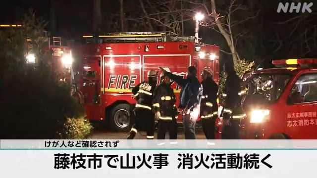 藤枝市で山林火災発生 延焼続くも人的被害なし 自衛隊派遣も検討