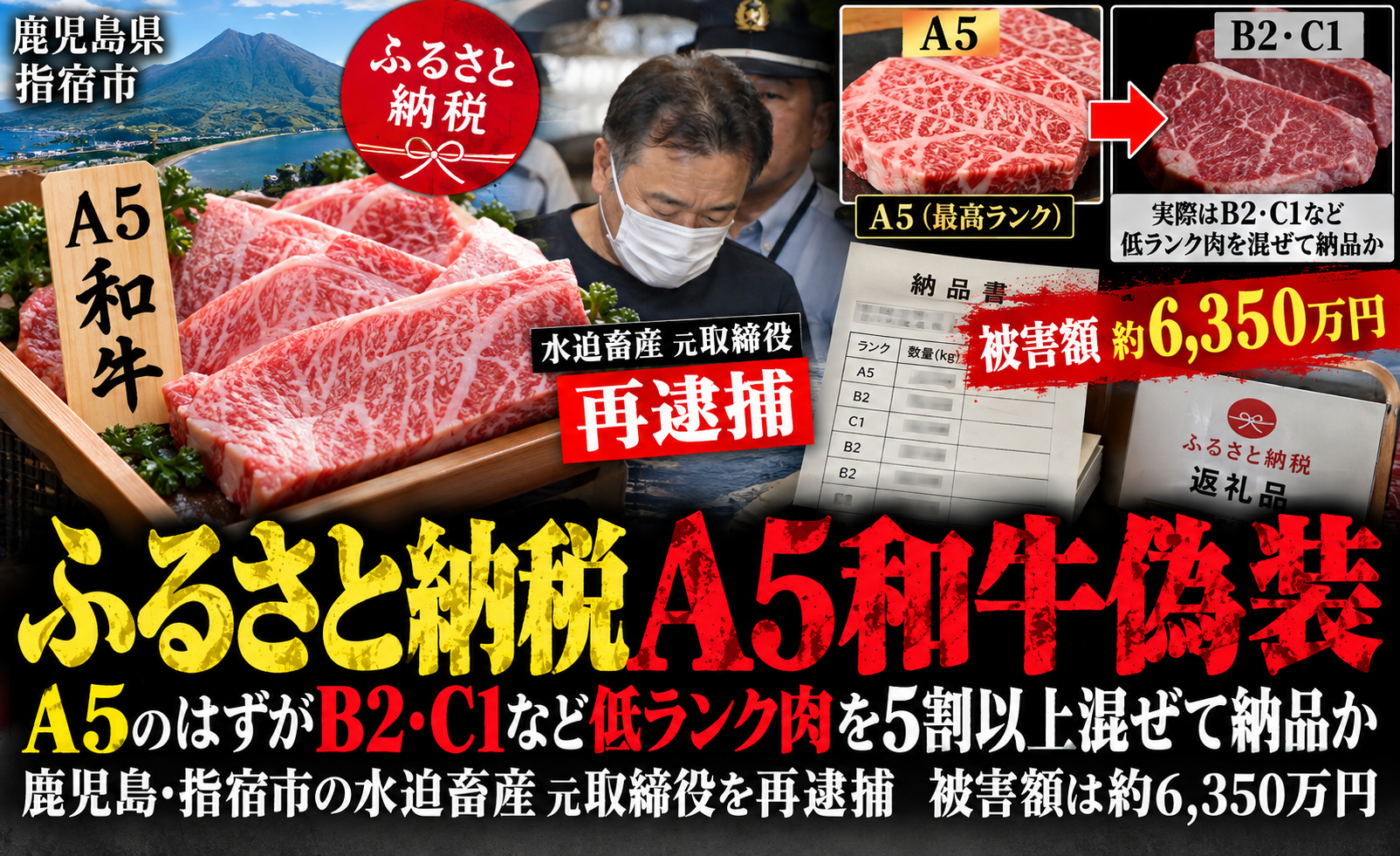 ふるさと納税のA5和牛偽装疑惑を扱う記事ヘッダー画像
