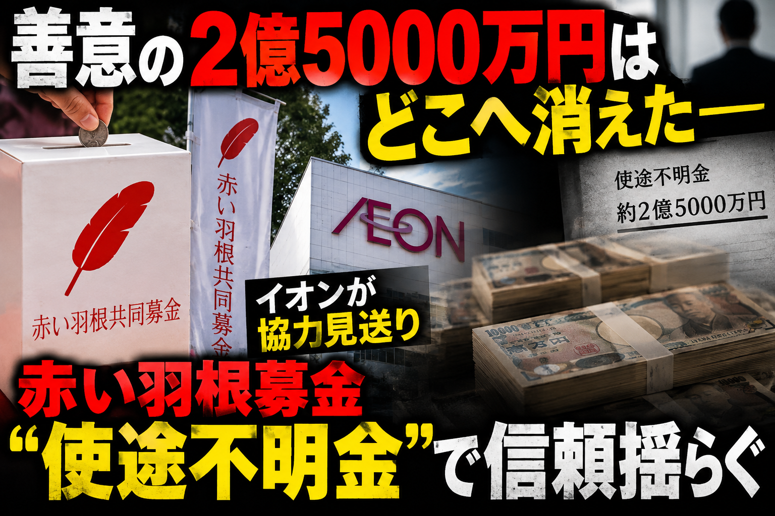 赤い羽根共同募金の約2億5000万円使途不明金問題を扱う記事ヘッダー画像